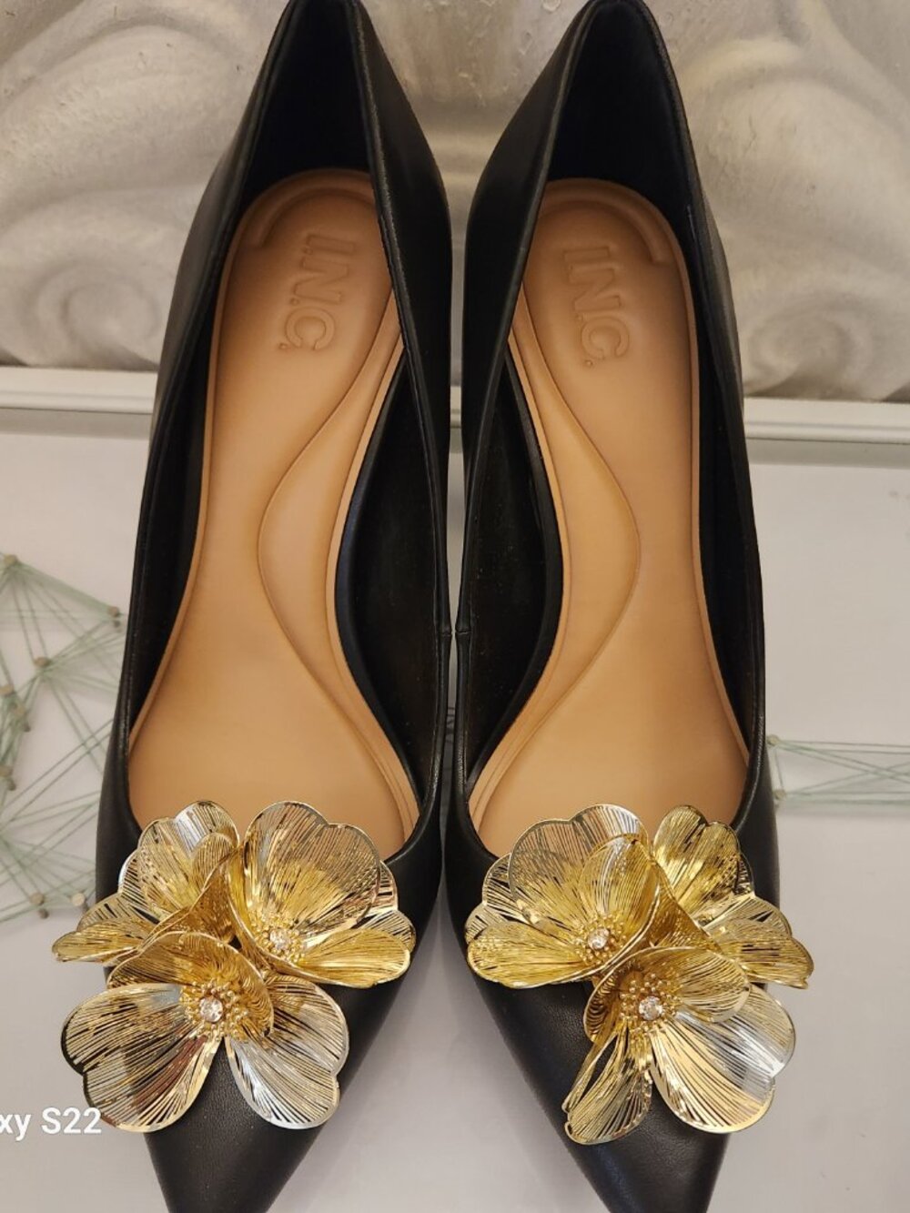 INC "Kaleiap" Black Beauty Heels. Embellished. NIB. Size 10 - Picture 5 of 11